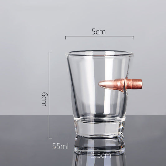 Gunslinger Glass Bullet Creative Shape Of Whiskey Wine Glass